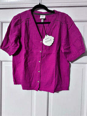 KNOX ROSE Pink Blouse Size XS NWT